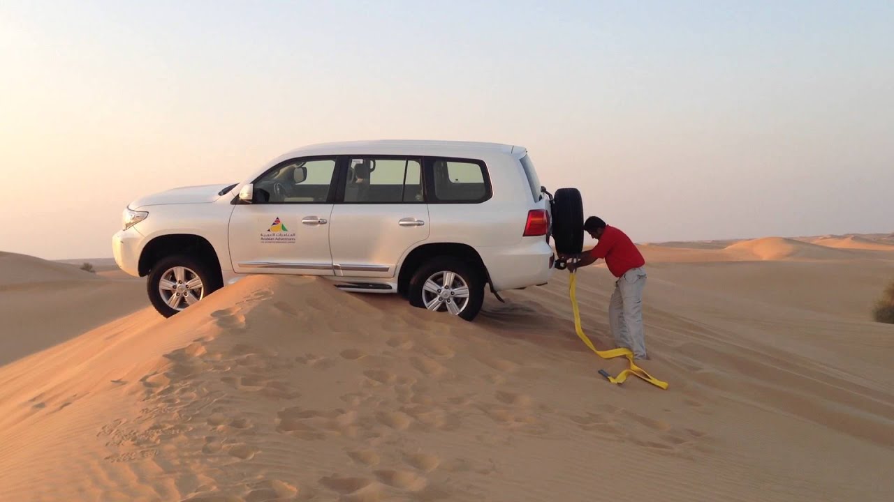 Car stuck in desert rescue Abu Dhabi